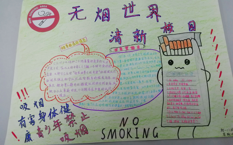 学校开展"无烟世界 清新校园"手抄报评比活动